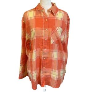 Abound light flannel shirt. Size XS. Pretty orange and yellow. Brand new!